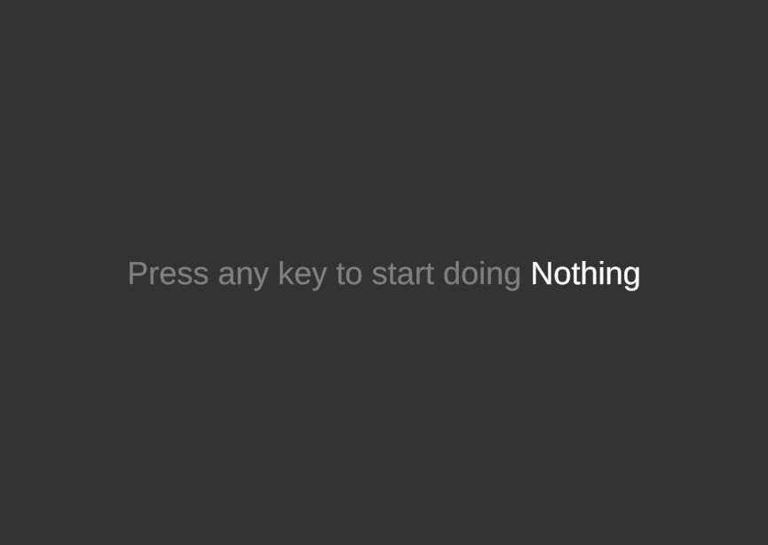 Steam 神秘免费游戏《Nothing》爆红，体验不用努力、无所事事的虚无放空感