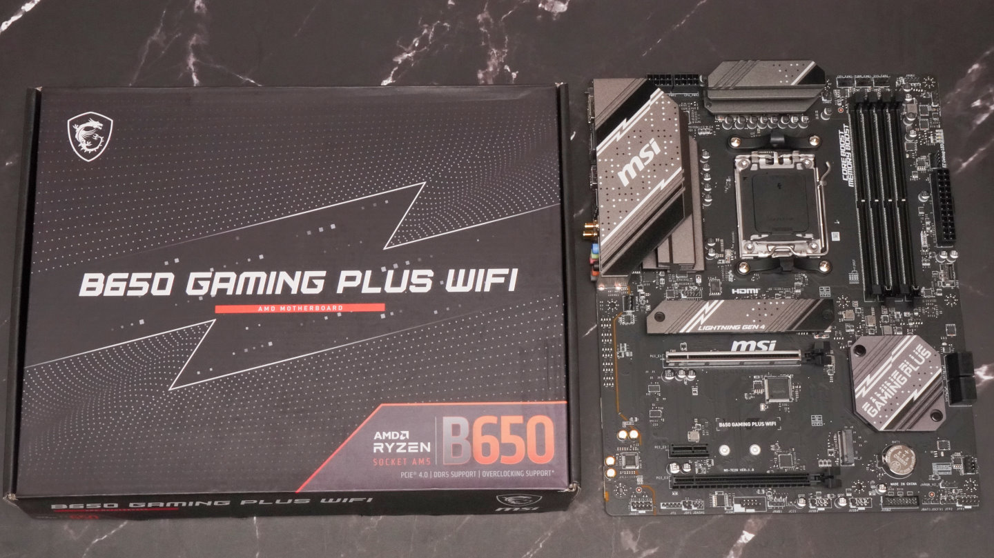 这次测试所使用的主板为MSI B650 Gaming Plus WiFi。