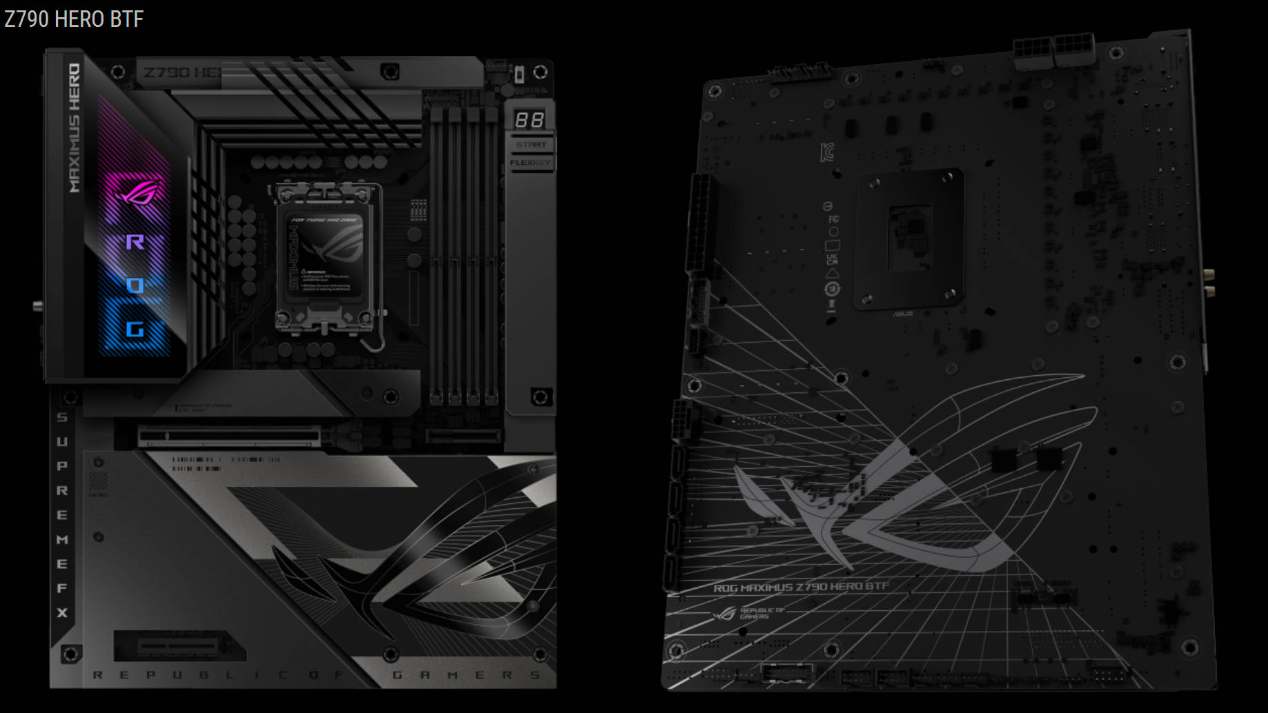 华硕发布ROG MAXIMUS Z790 HERO BTF主板