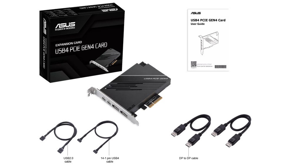 为自家主板提供USB4扩充支持，ASUS USB4 PCIe Gen4 Card亮相