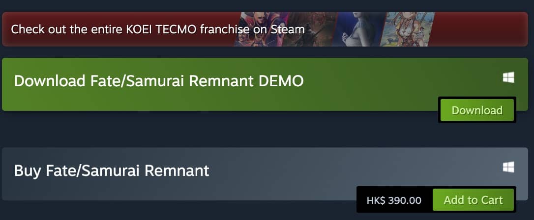 《Fate/Samurai Remnant》体验版全平台登场