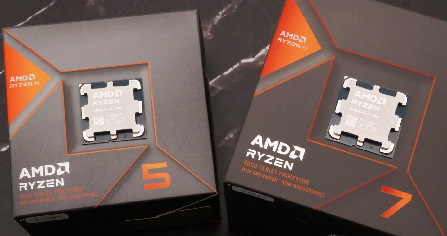 本文测试的主角仍是Ryzen 7 8700G、Ryzen 5 8600G等APU。