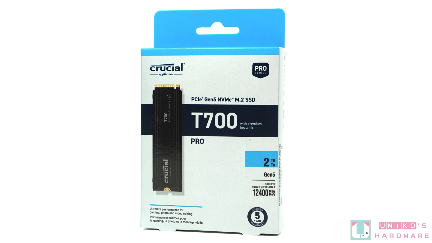 美光 Crucial T700 PCIe Gen5 NVMe M.2 SSD 开箱评测
