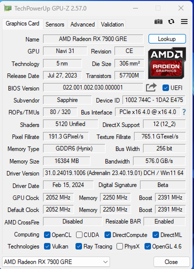 与 GeForce RTX 4070 Super 同台较劲，Sapphire AMD Radeon RX 7900 GRE Nitro+ 实测