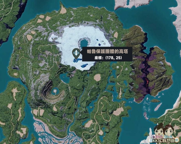 幻兽帕鲁五大高塔位置、Boss属性、建议等级-03