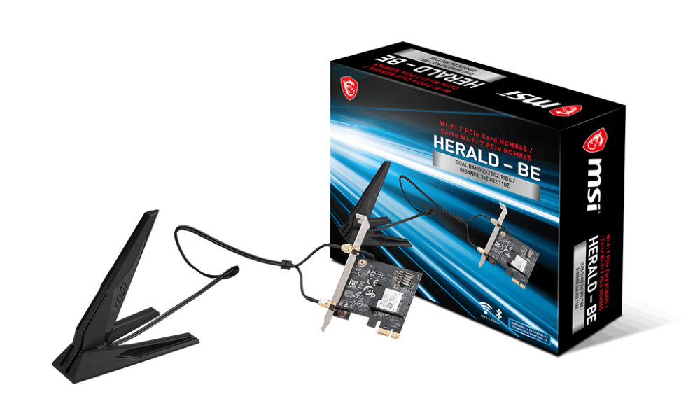 自行扩充升级新选项，MSI 推出Herald-BE NCM865 Wi-Fi 7适配器