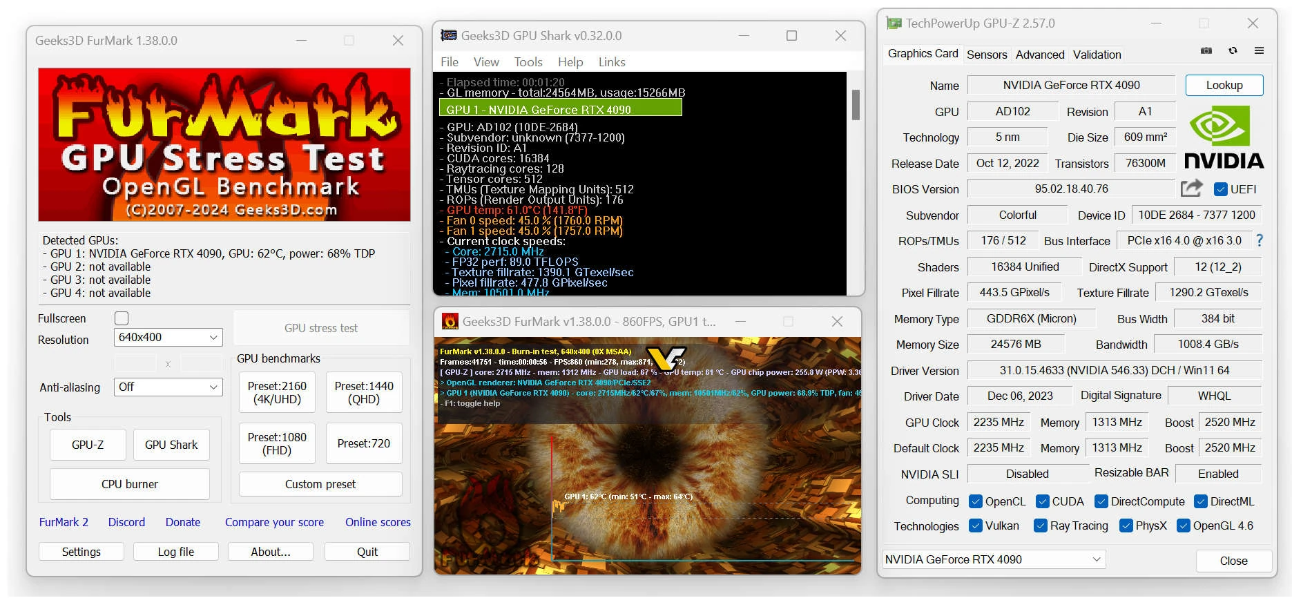 FurMark 1.3.8 版支持 RTX 40 SUPER 系列显卡，Furmark 2.0 即将推出