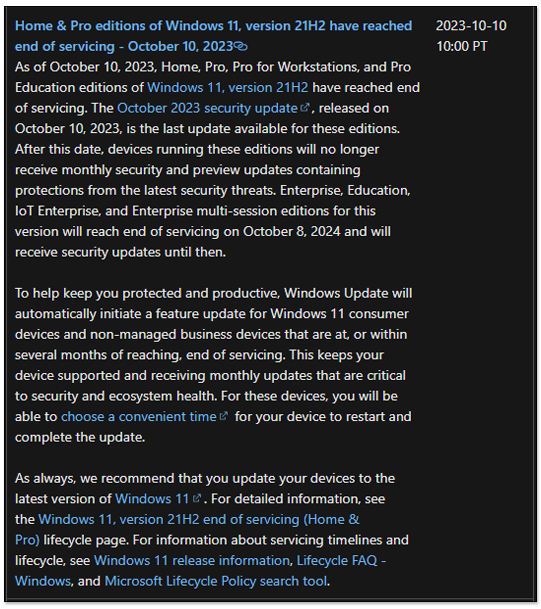 微软开始强迫更新部分 Windows 11 版本的电脑，自动升级到 23H2 - 掘金咖