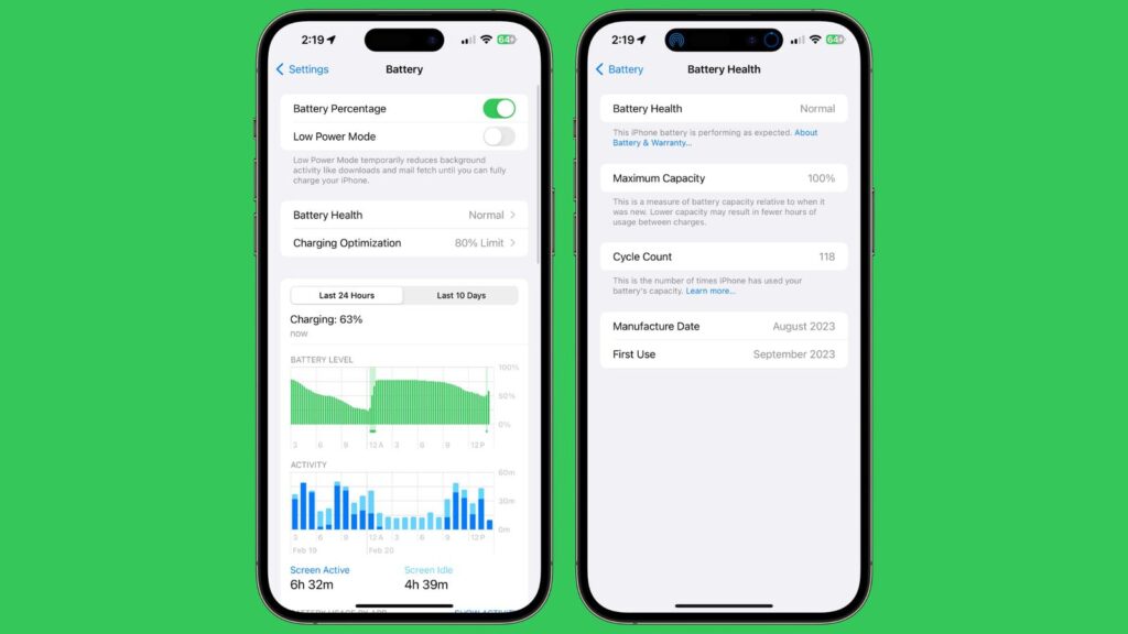 Apple延长iPhone 15标称电池寿命：1000次充电循环后仍能保持 80% 容量
