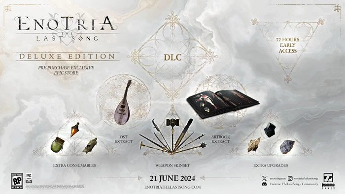 类魂系动作 RPG《艾诺提亚：失落之歌》6/21 发售！ 数字豪华版内容同步公开