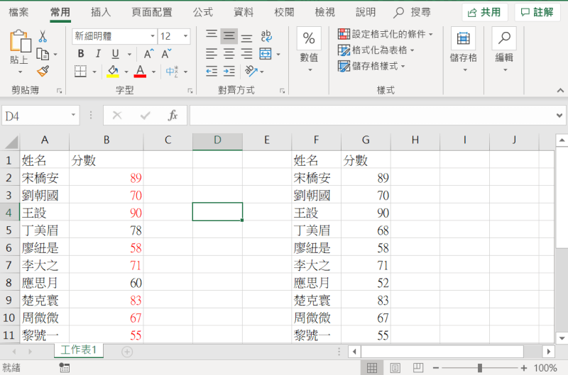 格式化条件 完成