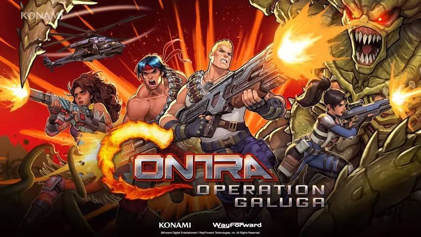 魂斗罗经典重制《Contra： Operation Galuga》今上市，支持4人合作挑战街机模式