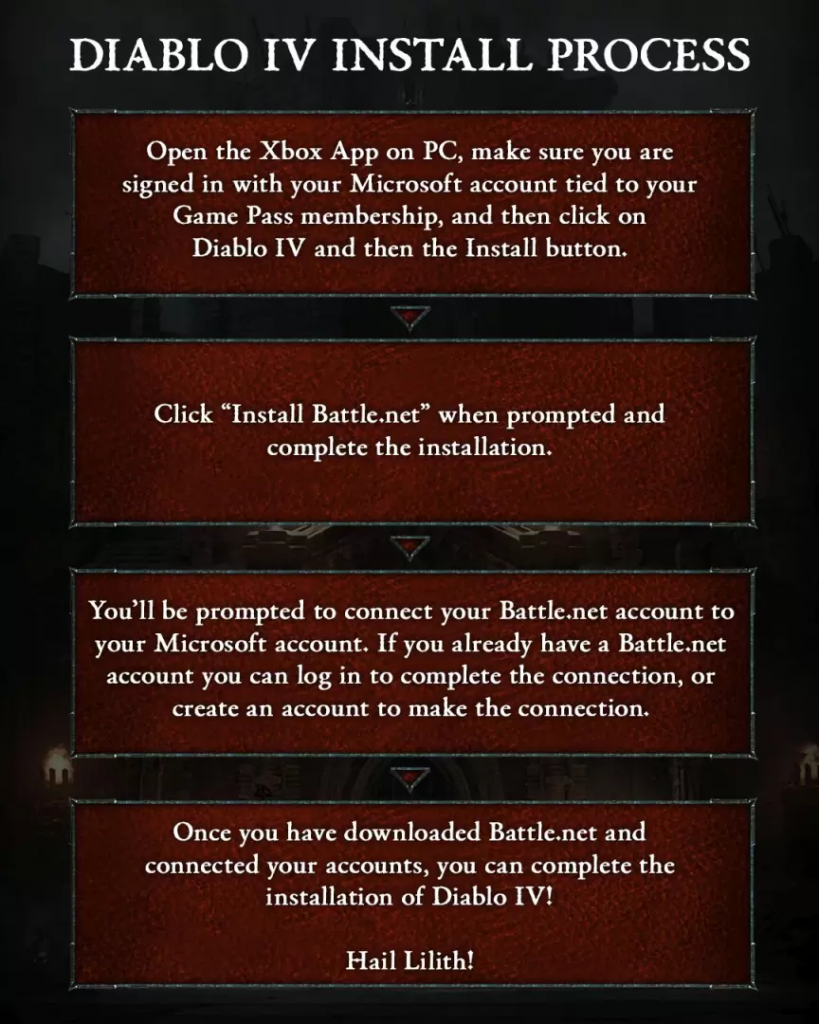 《暗黑破坏神4》即将登上Game Pass，PC版仍需安装Battlenet绑定微软账号