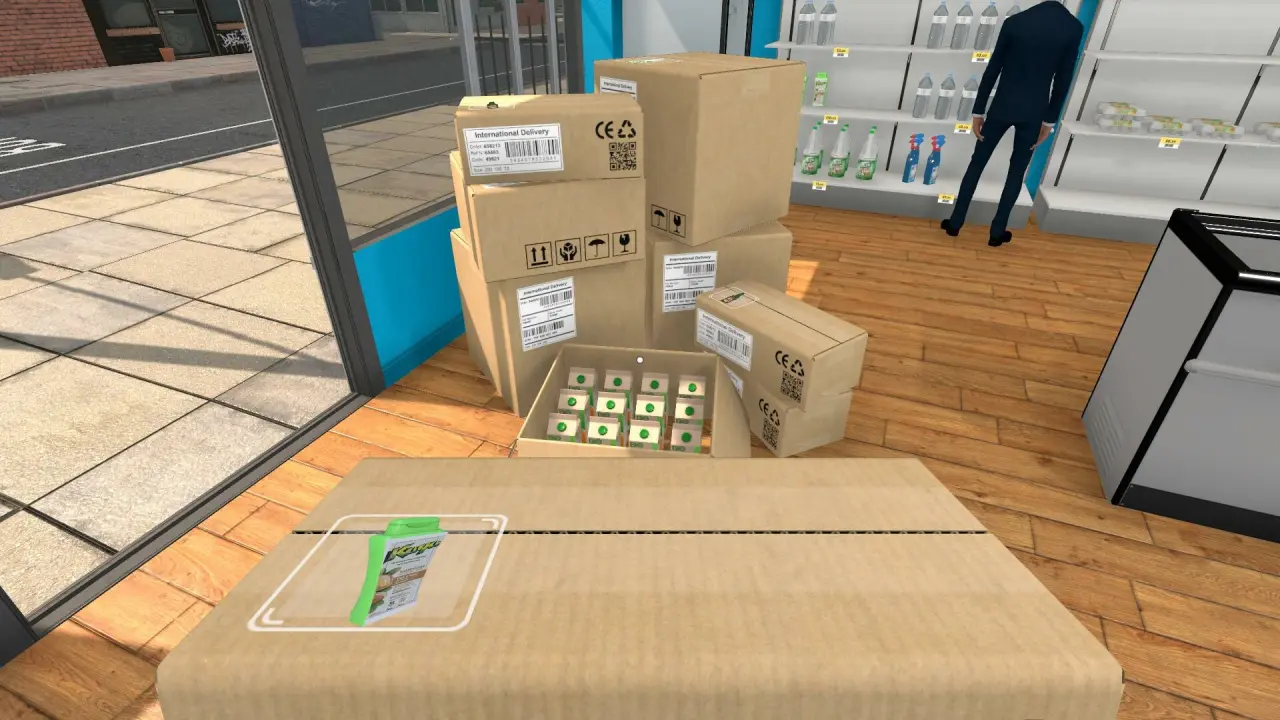 《Supermarket Simulator》货物送到店里来啰，必须要赶快抓紧时间上架