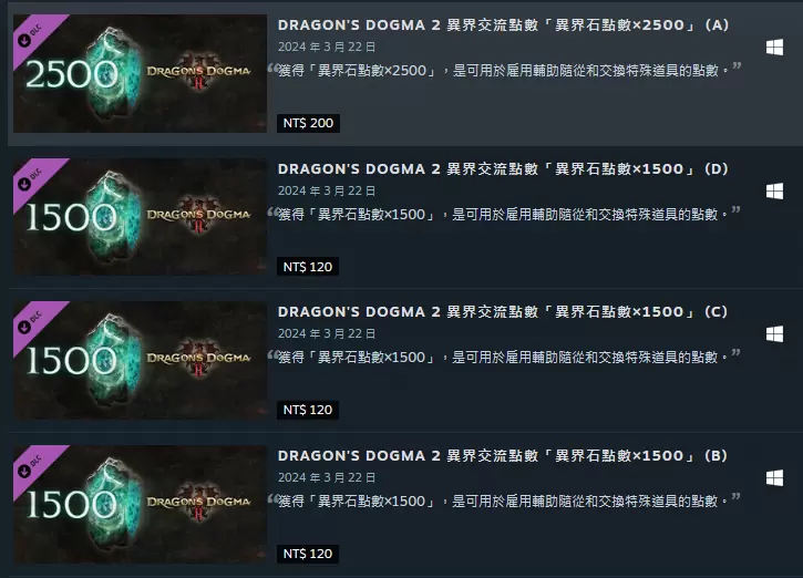 CAPCOM回应《龙族教义2》部份付费道具可从游戏取得，将检讨无法删档等重大效能问题