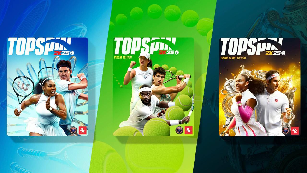 2K Games宣布《TopSpin 2K25》已正式开放预购！挑战多位传奇球星，赢得网球四大满贯