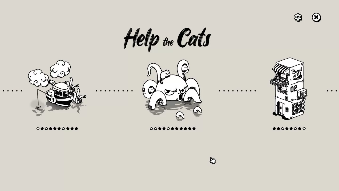手绘风益智小品《Help the Cats》即将开放抢先体验，在趣味关卡中拯救可爱猫咪
