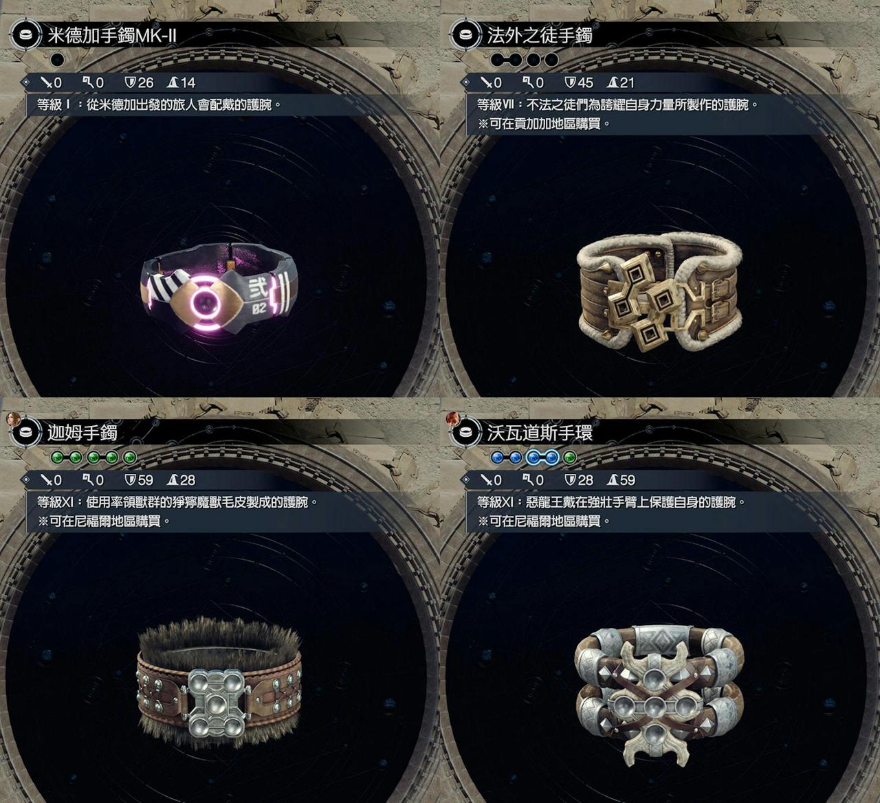 Final Fantasy 7重生攻略心得：全防具装备效果与数值、获得方式整理