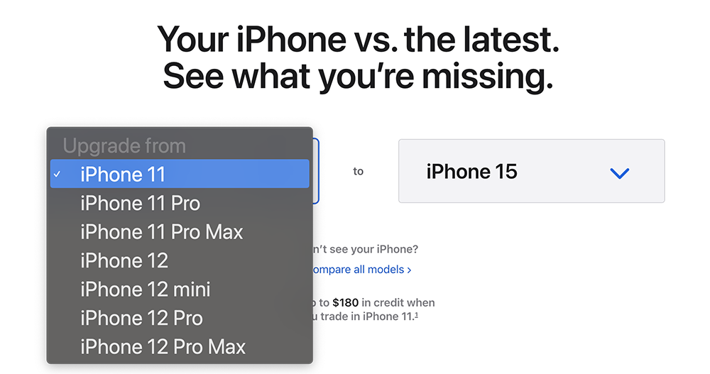 Apple 最新比较网页贴心列出「换掉老 iPhone 升级新机的各种理由」 - 掘金咖