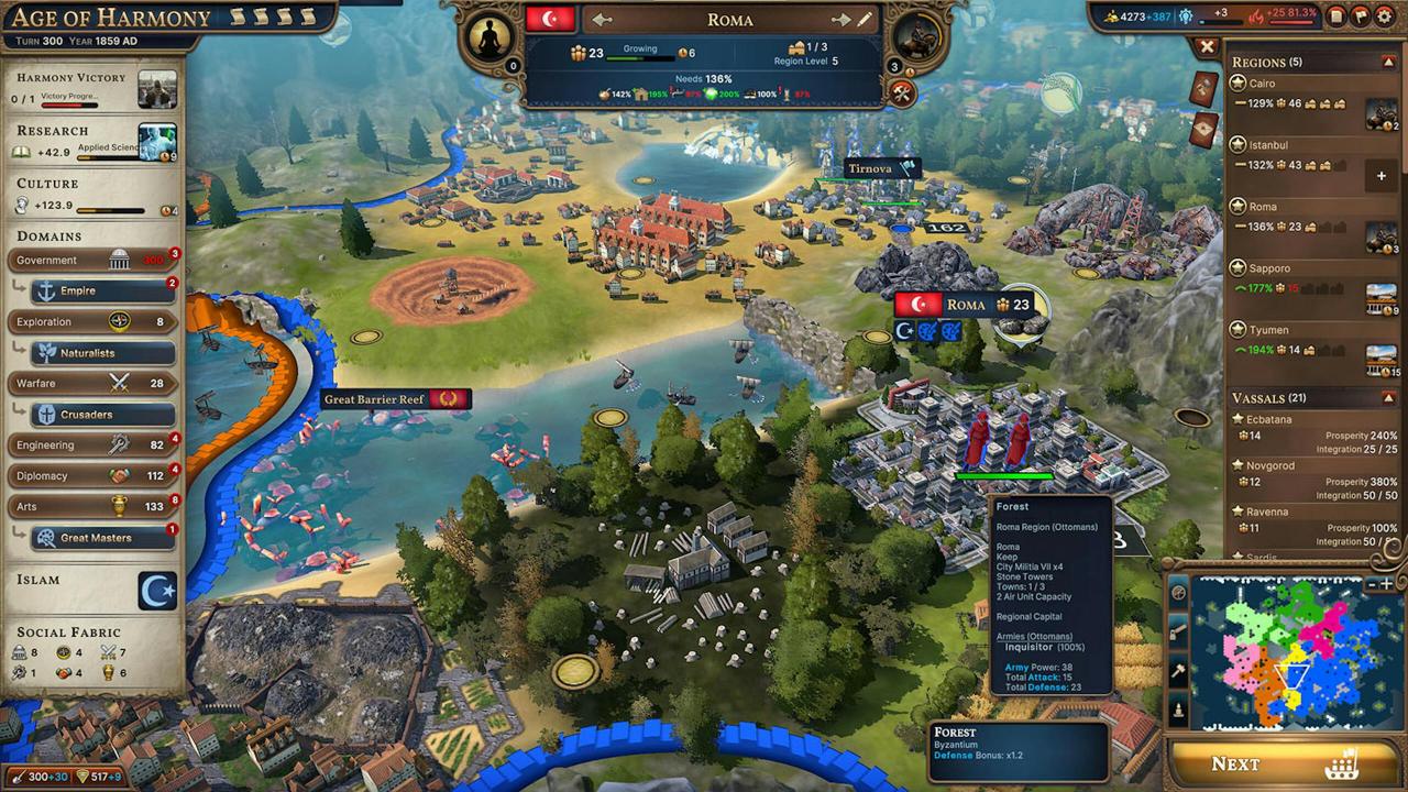 Steam回合策略4X游戏Millennia 从史前打到未来 还有架空历史和幻想科技