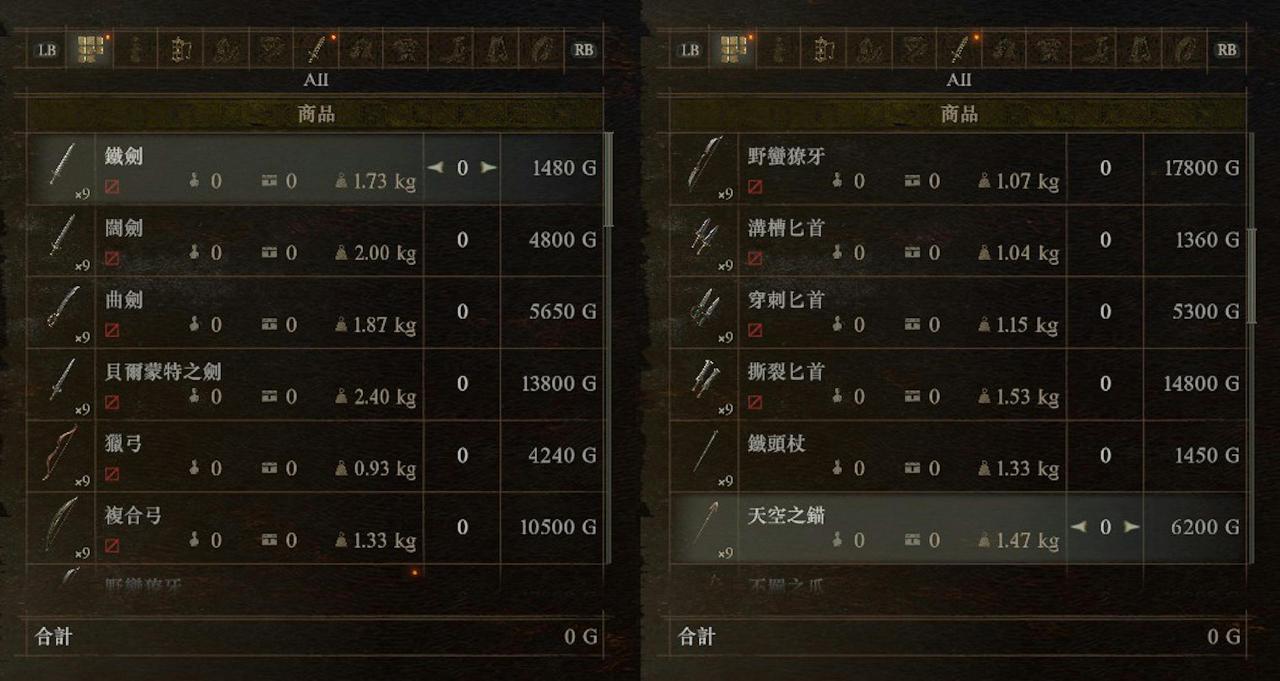 龙之信条2攻略心得：全职业武器效果与价格、购买地点整理