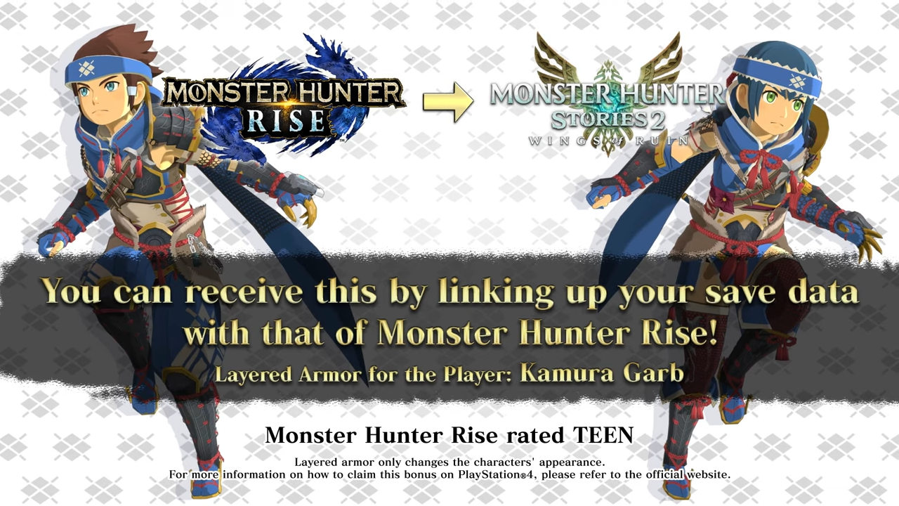 CAPCOM宣布《Monster Hunter Stories 2》即将移植PS4，同时公开预购奖励