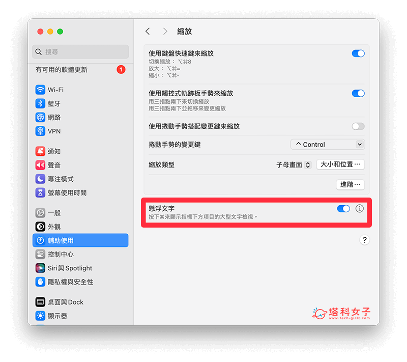 使用《悬浮文字》放大显示文字
