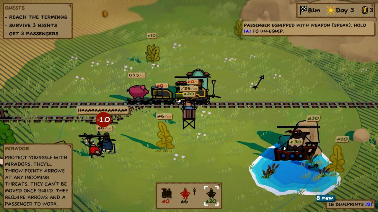 Steam合作生存特快小火车Trackline Express 掩护火车穿越野蛮部落