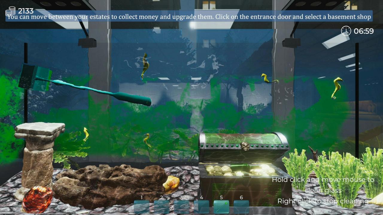 Steam水族箱建造Aquarist 经营水族馆打造水族缸 造景、鱼种选择全都自己来