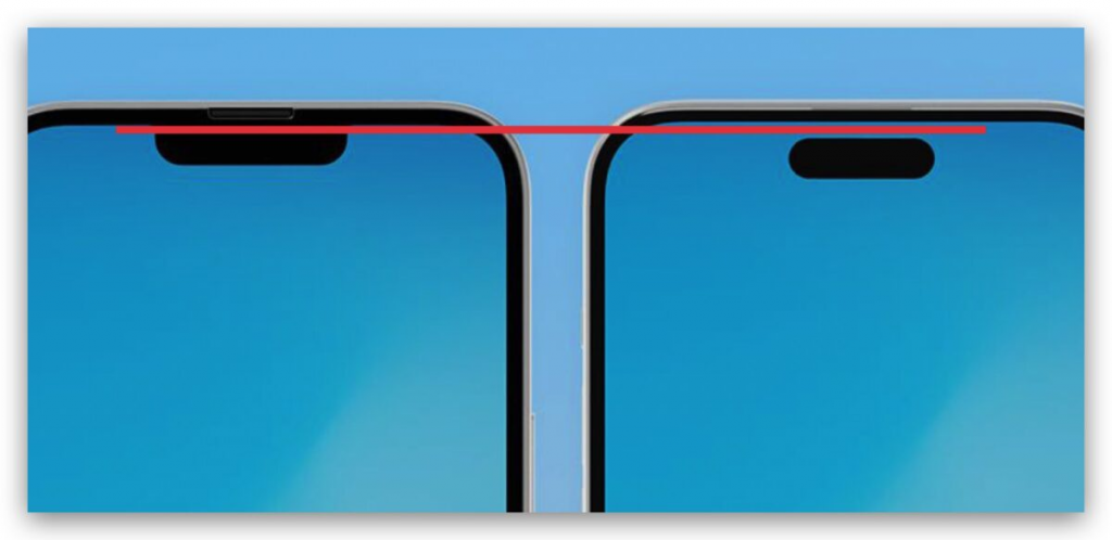 一图看懂iPhone 15的窄边框和iPhone 14边框差别多少