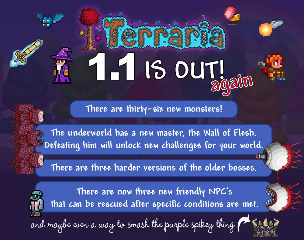 Steam压倒性好评《Terraria 泰拉瑞亚》迎来13周年，开发团队释「最终更新」版本