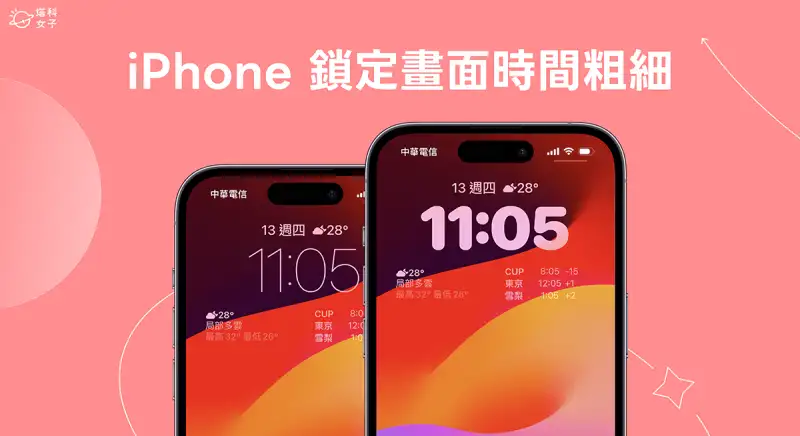 iPhone 锁定画面时间字体粗细怎么改？iOS17 这招可更改时间粗细度 第1张
