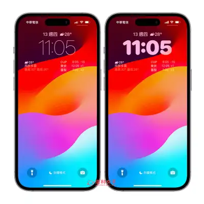 iPhone 锁定画面时间字体粗细怎么改？iOS17 这招可更改时间粗细度 第2张