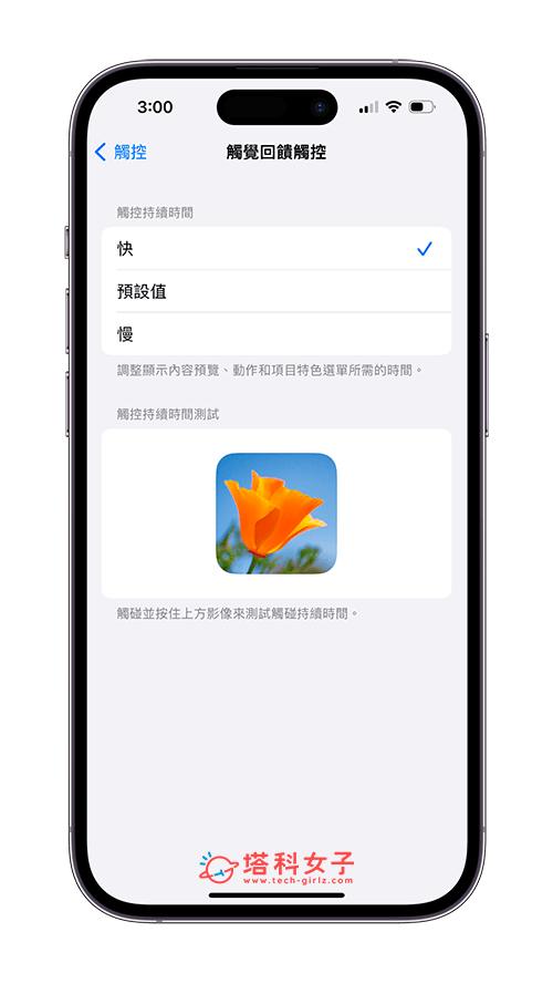 iPhone 触控灵敏度设置教程，调整触觉回馈快或慢 (iOS 17) 第2张
