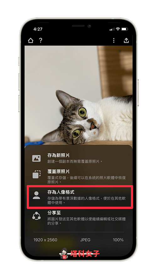 iPhone 照片转人像照片教程，将一般照片转换为背景模糊的景深感 第6张