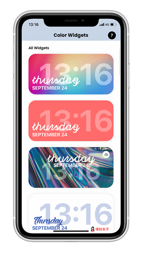 Color Widgets 教程｜自订好看的日期时间小工具放在 iPhone 桌面 第2张