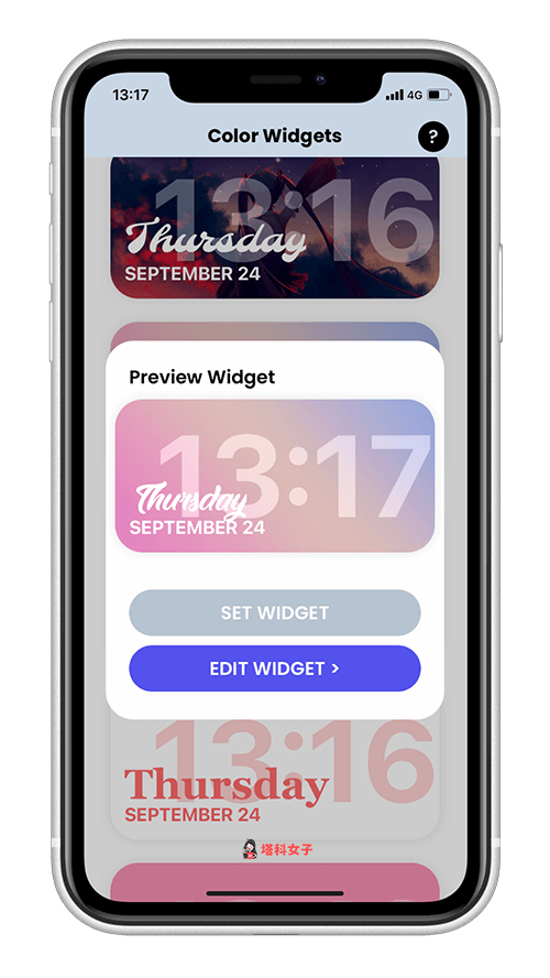 Color Widgets 教程｜自订好看的日期时间小工具放在 iPhone 桌面 第3张