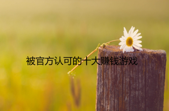 被官方认可的十大赚钱游戏，这几款都是不可错过的哦 第1张