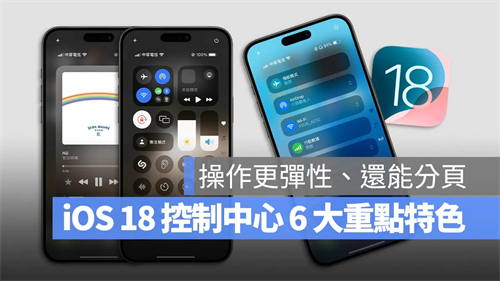 iOS 18控制中心更客制化还能分页，6大重点变化一次看懂 第1张