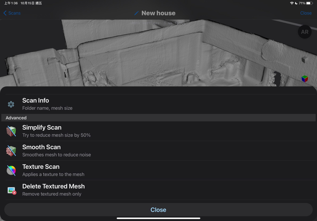 IPad上面超好用的空间扫描3D Scan App 第5张