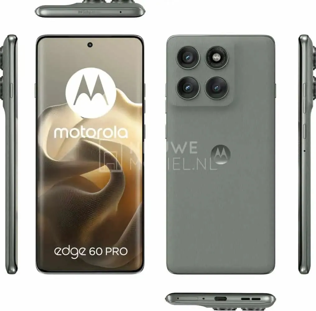 Moto Edge 60 Pro 新绿色渲染图，出现了一个新按钮，AI 跑分流出