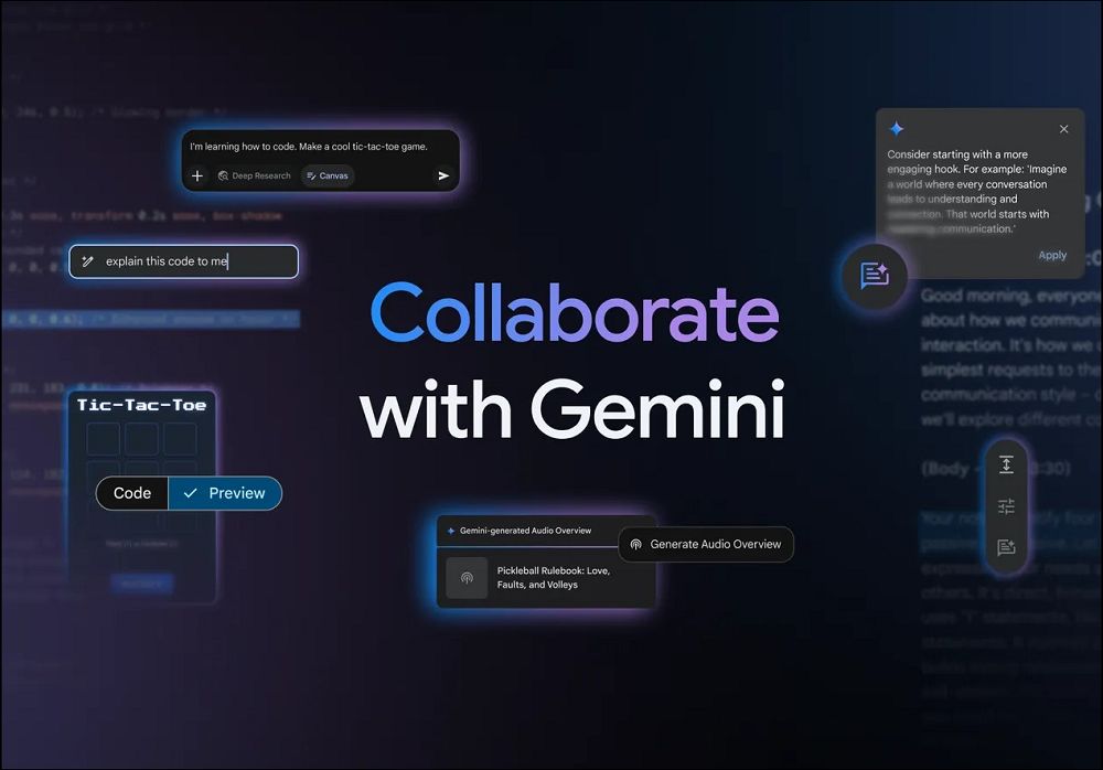 Gemini 全新功能：Canvas 与音频总览，提升协作与学习体验 - 掘金咖