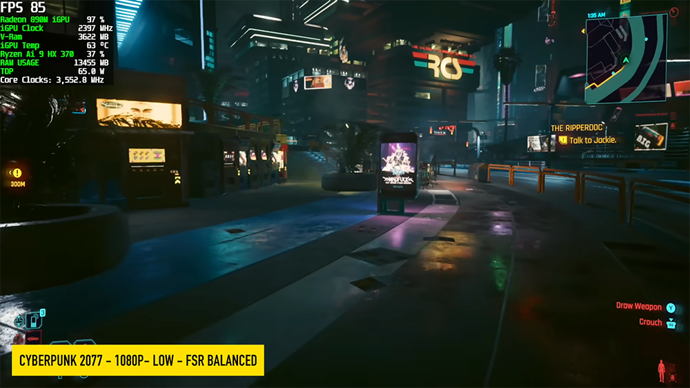 现在Mini PC也有很不错的游戏效能，1080p的《赛博朋克2077》可跑到80+平均FPS 第4张