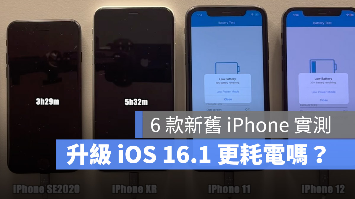 iOS 16.1 耗电吗？用 6 款新旧 iPhone 实测给你看 第1张