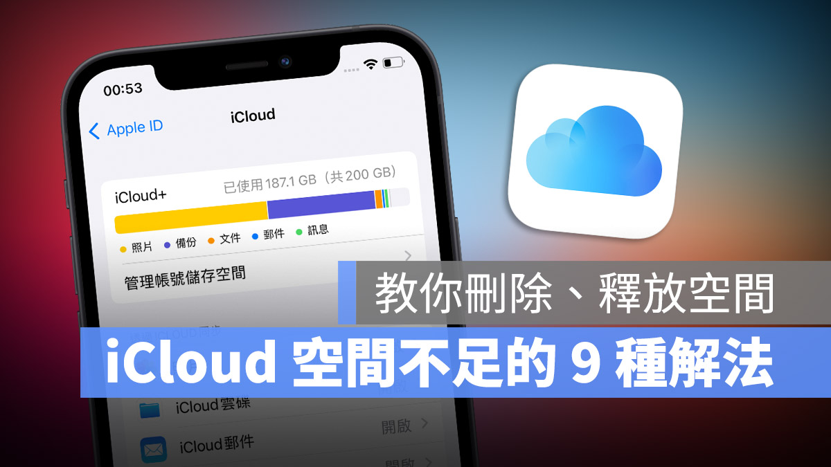 iCloud 空间不足怎么办？教你 9 招删除、释放 容量 第1张