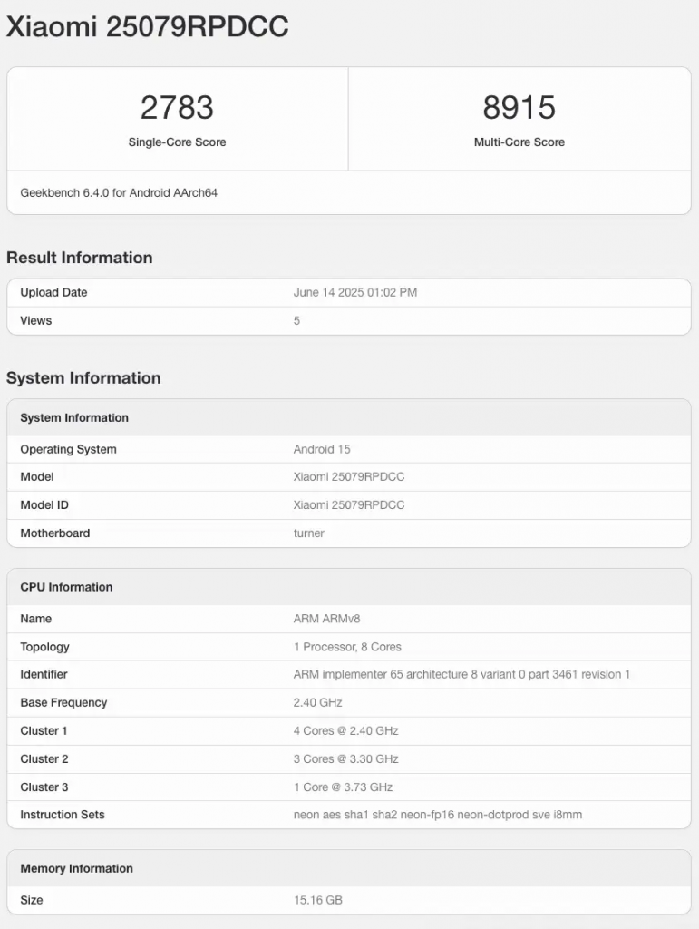 小米 REDMI K Pad 性能小平板，Geekbench 数据流出，天玑9400+