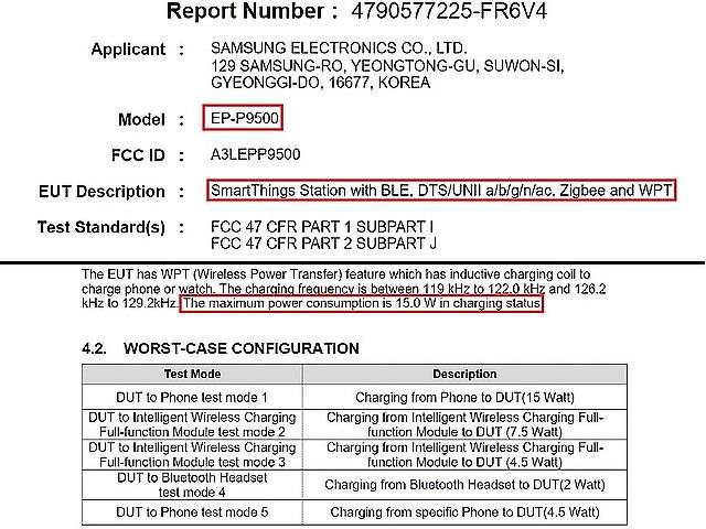 三星S23 Ultra與SmartThings Station無線充電器傳過FCC認證 ▲三星「EP-P9500」新款无线充电器预期支持物联网技术。 (图片来源:FCCID.io)