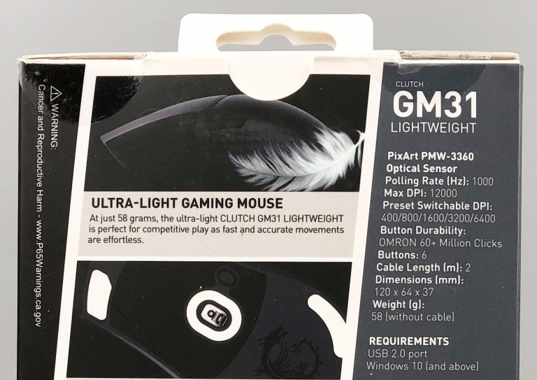 MSI CLUTCH GM31 LIGHTWEIGHT MOUSE/WIRELESS MOUSE实测开箱，为胜利而生玩家级不费力超轻量电竞鼠标！-第36张图片-苹果试玩