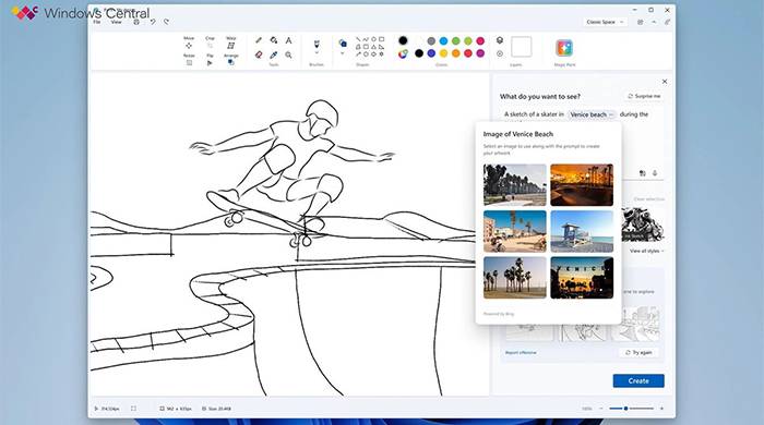 Windows 11 小画家要进化了,微软即将加入AI生成加强图像功能